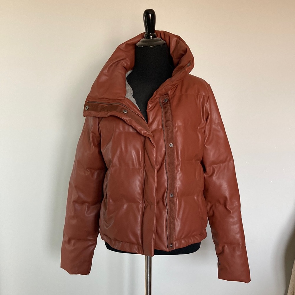 Abercrombie & Fitch Vegan Leather mini puffer